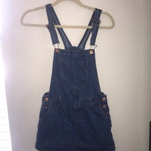 Denim overall dress